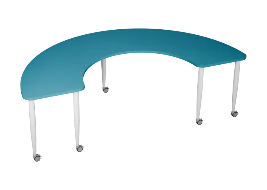 PLAYFORM 227 K modulární hravé stoly, mobilní, výška 750 mm, kovová podnož bílá, deska 25 mm, skandi